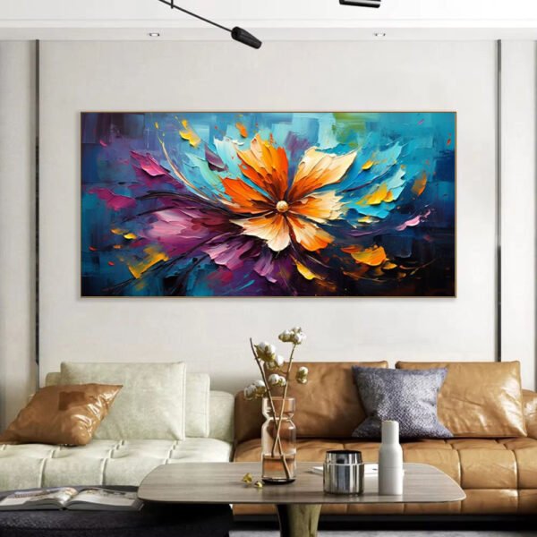 Handmade Abstract Floral Canvas Wall Art