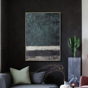 Handmade Textured Abstract Oil Painting Canvas Wall Art - Image 8