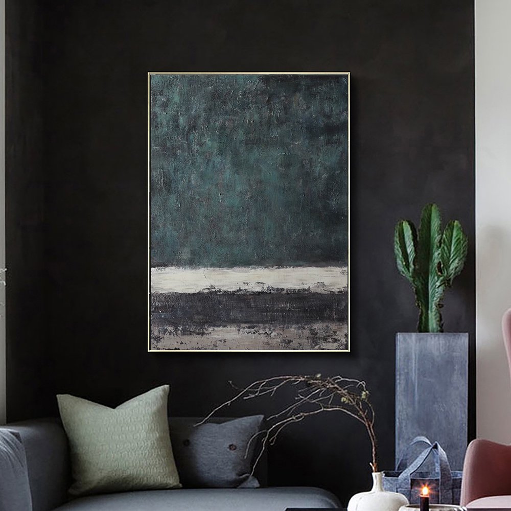 Handmade Textured Abstract Oil Painting Canvas Wall Art - Image 8