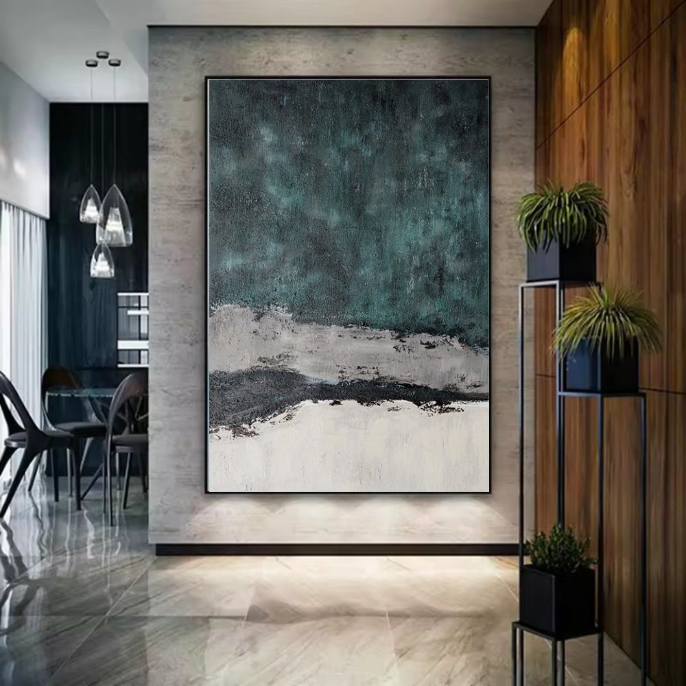 Handmade Textured Abstract Oil Painting Canvas Wall Art - Image 10