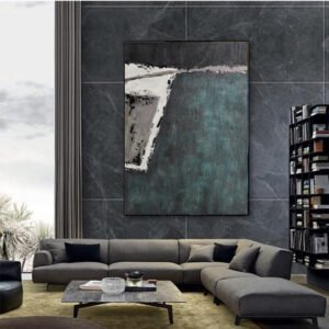 Handmade Textured Abstract Oil Painting Canvas Wall Art - Image 5