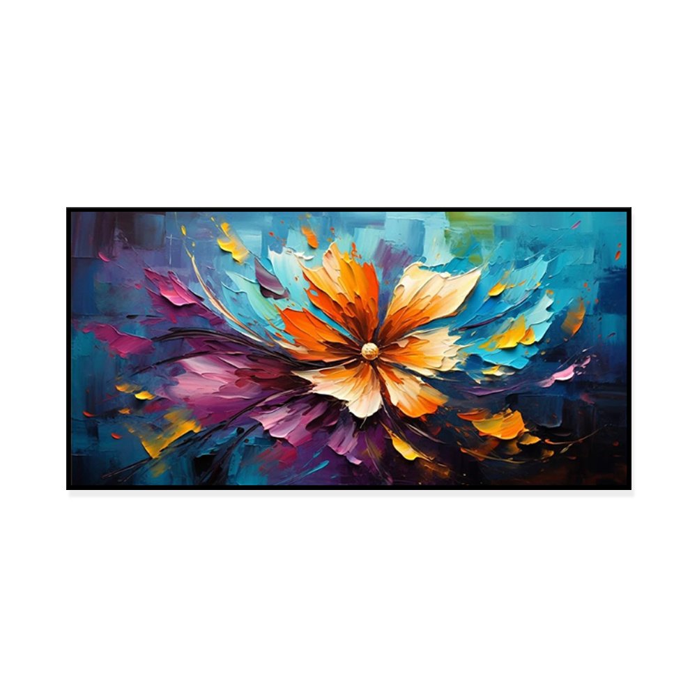 Handmade Abstract Floral Canvas Wall Art - Image 8