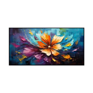 Handmade Abstract Floral Canvas Wall Art - Image 9